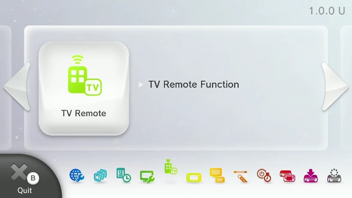 Wii u deals tv remote