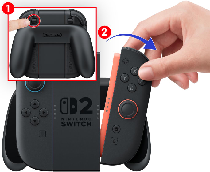 ジョイコンをつけるやつです。 How to Attach/Detach the Joy-Con 2 Controllers to the Joy-Con 2