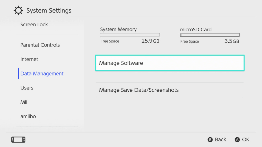 Nintendo switch 2024 system software