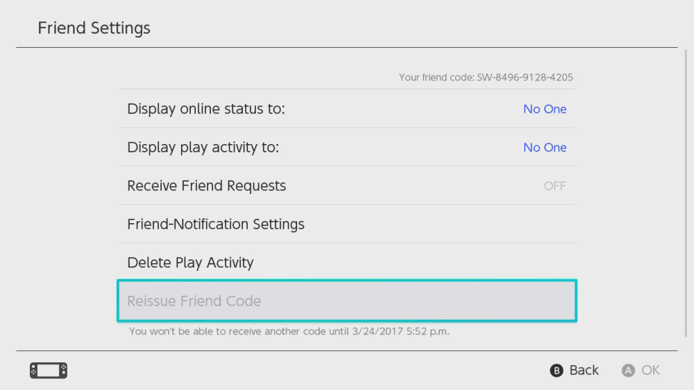 Nintendo friend code on 2024 website