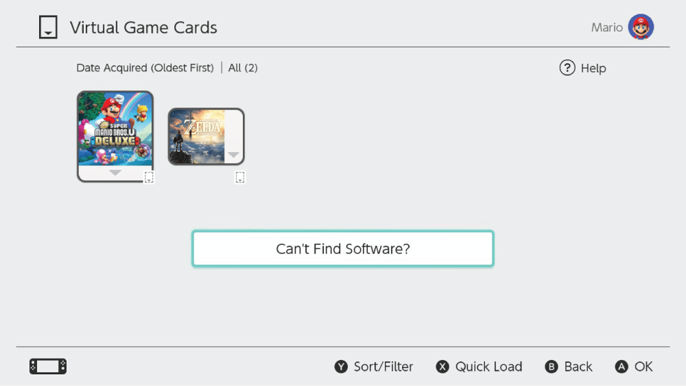 Software Displays “Purchased” in the Nintendo Switch eShop