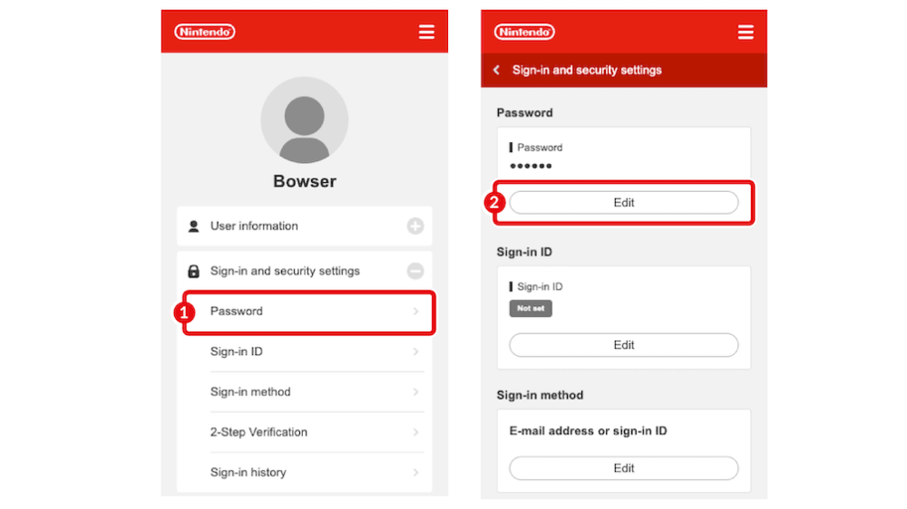 Nintendo deals switch id
