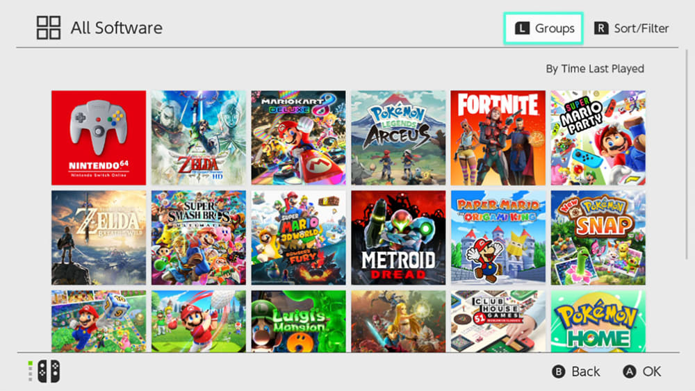 Nintendo switch games for on sale groups