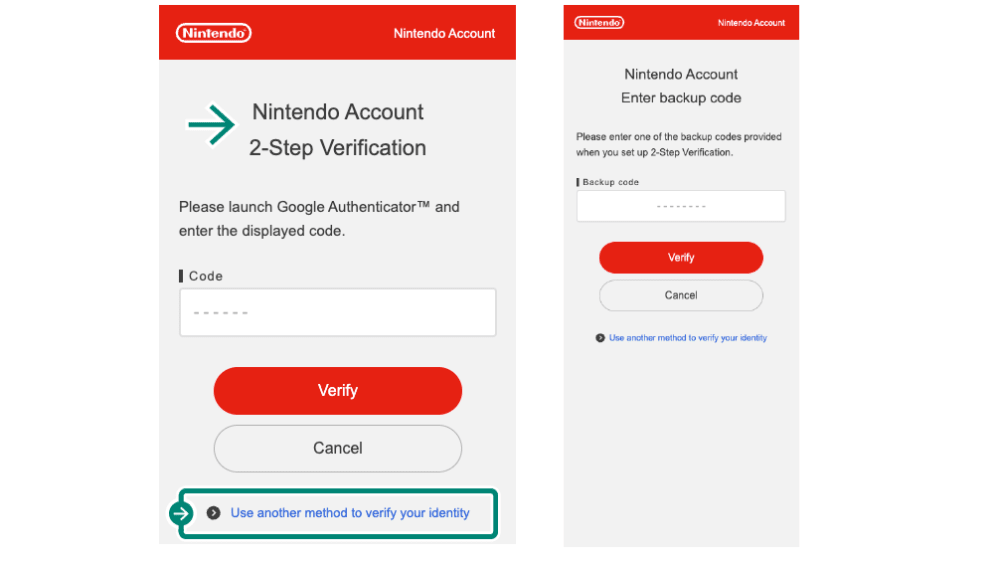 Reset Password (Nintendo Account only), Support